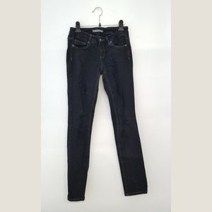 Black Distressed Skinny Jeans